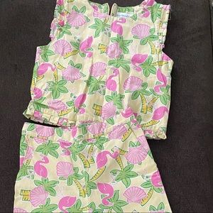 Sz 6 2 piece tropical pant set